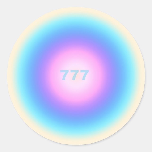Sticker Rond Numéros d'ange 777 - Bonne fortune (Devant)
