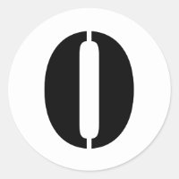 Numéros de crayon par Janz Numéro 0 Zéro Blanc