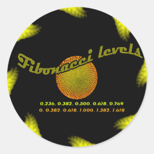 Sticker Rond Numéros Fibonacci pour la négociation