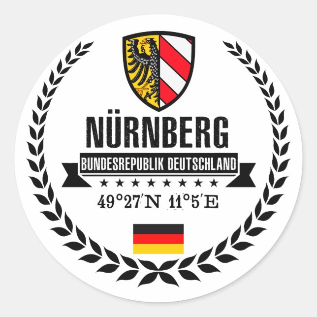 Sticker Rond Nuremberg (Devant)