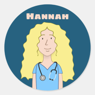 Sticker Rond Nurse