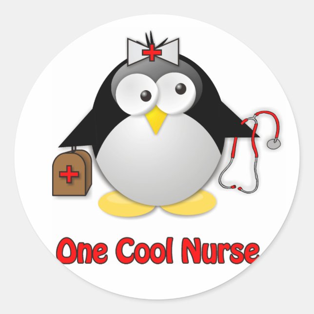 Sticker Rond Nurse cool (Devant)