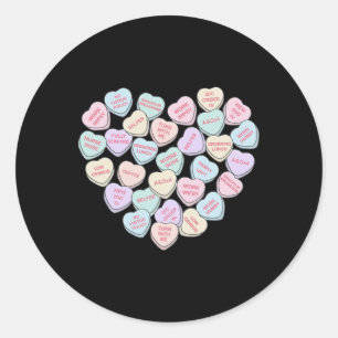 Sticker Rond Nurse Saint-Valentin au chevet Med Surg Rn Coloré