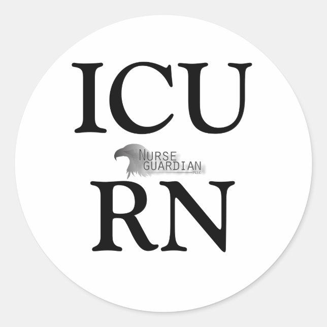 Sticker Rond Nurseguardianlogo, ICURN (Devant)