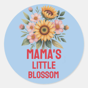 Sticker Rond Nursery Tournesol Coloré Inspiré de la Nature