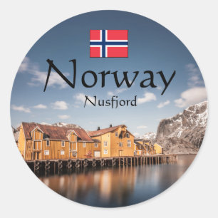 Sticker Rond Nusfjord Lofoten