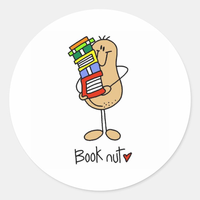 Sticker Rond Nut de livre (Devant)