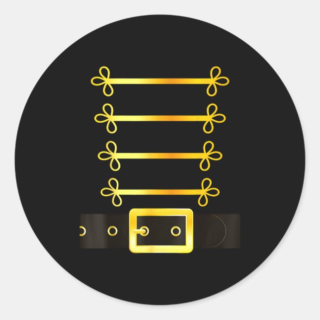 Sticker Rond Nutcracker Character Soldier Costume Uniform Funny (Devant)