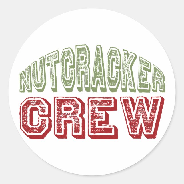 Sticker Rond Nutcracker Dance Creative pour Noël (Devant)