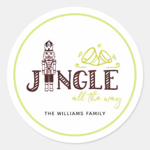 Sticker Rond Nutcracker de Christmas Simple Personalized