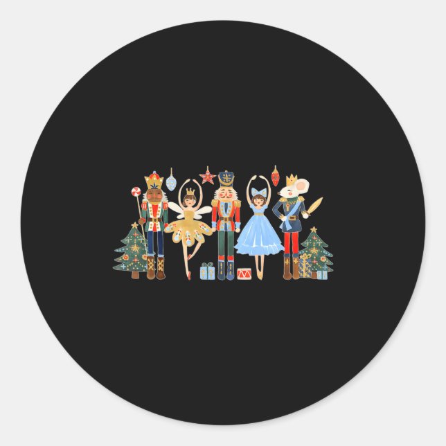 Sticker Rond Nutcracker Squad Ballet Dance Matching Family Chri (Devant)