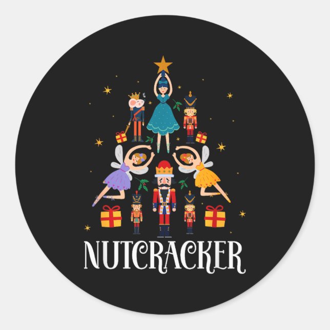 Sticker Rond Nutcracker Sugar Fairy Plum Christmas - Nutcracker (Devant)
