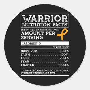 Sticker Rond Nutrition Fiches de sensibilisation à la leucémie