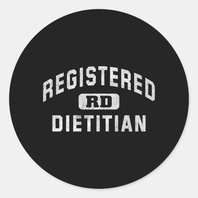 Sticker Rond Nutritionniste diététiste enregistré (Devant)