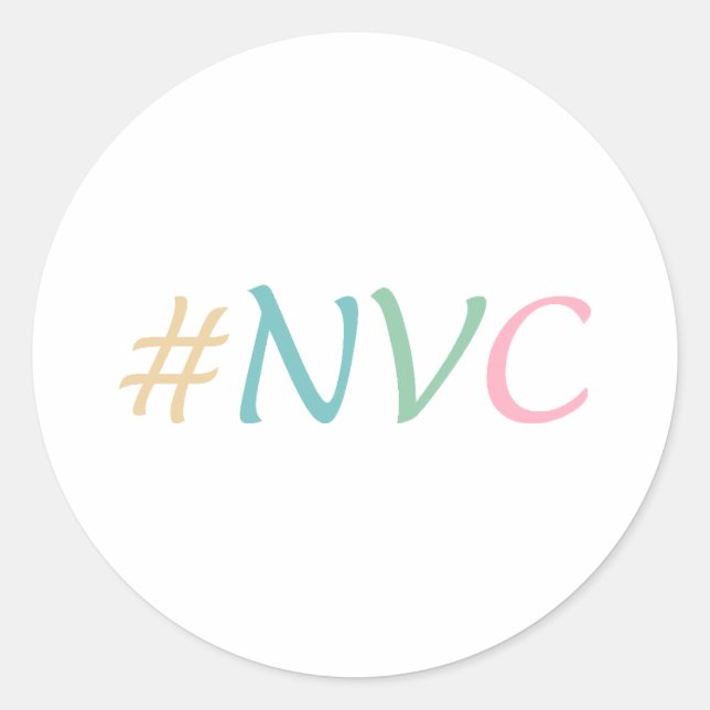 Sticker Rond #NVC Communication non violente pour l'empathie (Devant)