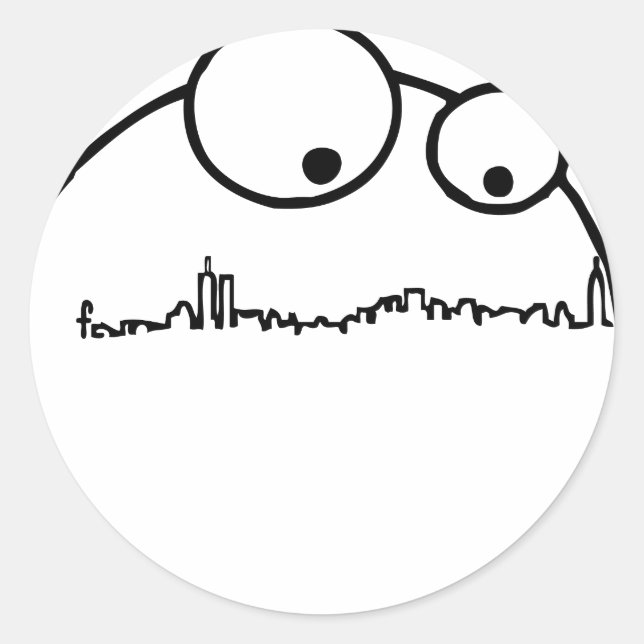 Sticker Rond NY Monster (Devant)