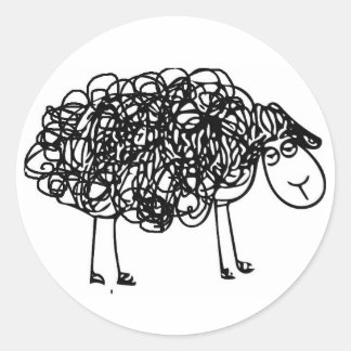 Sticker Rond NYAHM Logo mouton noir