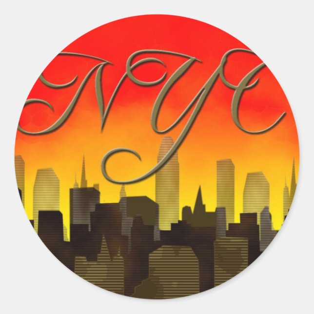 Sticker Rond nyc (Devant)