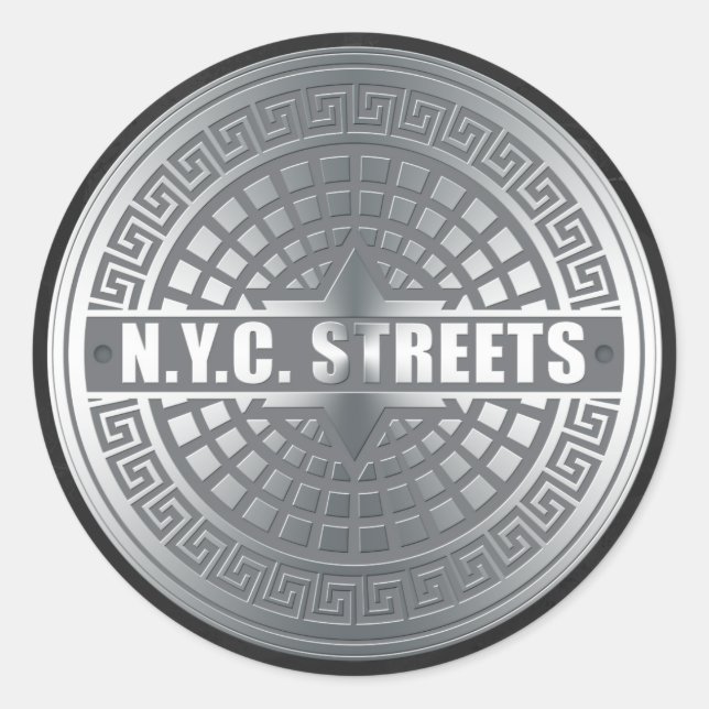 Sticker Rond NYC du trou (Devant)