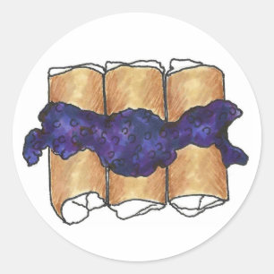 Sticker Rond NYC Jewish Deli Food Blueberry Blintz Blintz