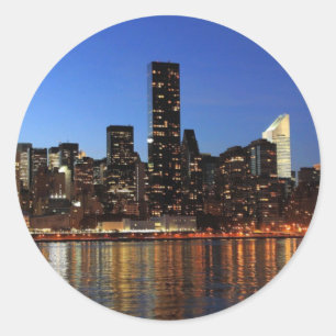 Sticker Rond NYC New York City Manhattan Nuit