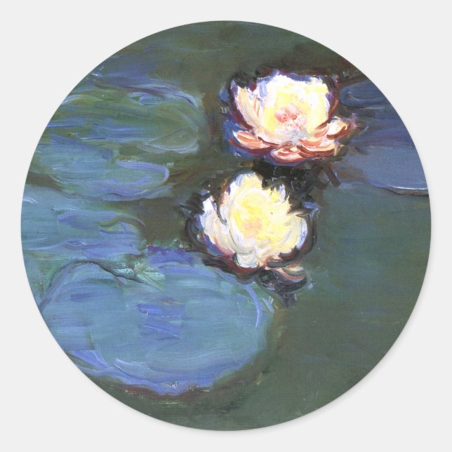 Sticker Rond Nymphes, Claude Monet (Devant)
