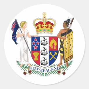 Sticker Rond NZ de la Nouvelle Zélande