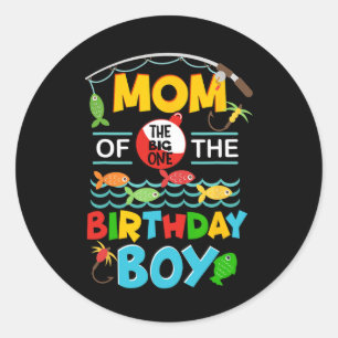 Sticker Rond O Fish Ally Un Tenue D'anniversaire Maman De L'ann