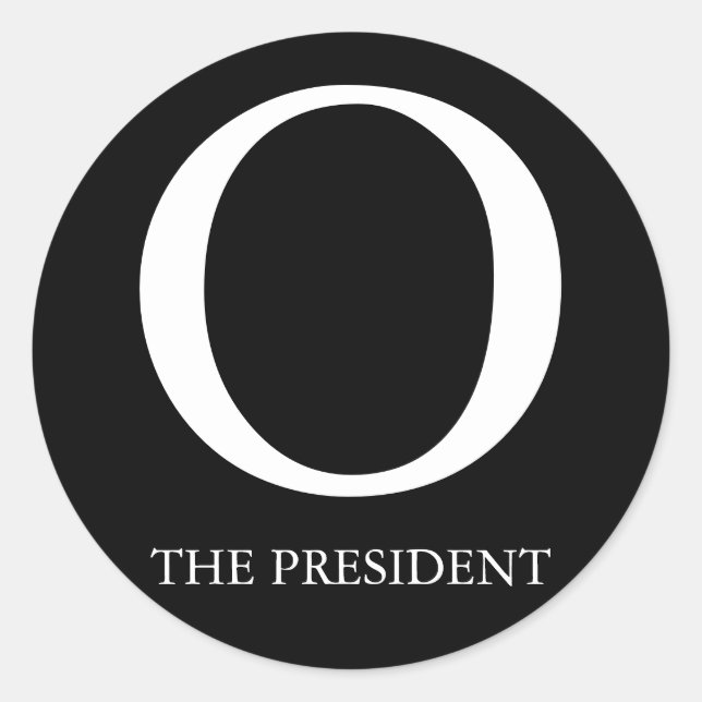 STICKER ROND O : PRÉSIDENT (Devant)