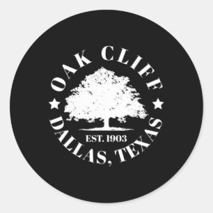 Sticker Rond Oak Cliff Dallas Texas
