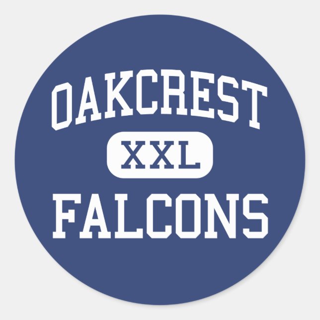 Sticker Rond Oakcrest - Falcons - Haut - Mays Landing (Devant)