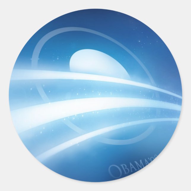 Sticker Rond Obama'08-0002 (Devant)
