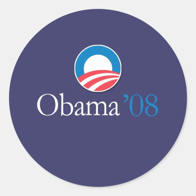 Sticker Rond Obama '08 (Devant)