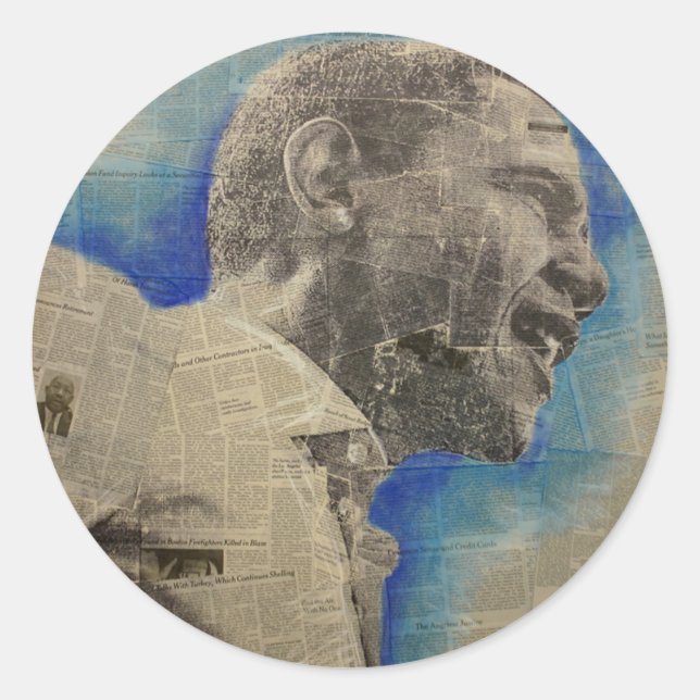 Sticker Rond Obama '08 (Devant)