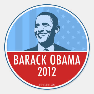 Sticker Rond Obama 2012