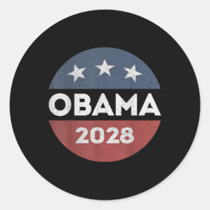 Sticker Rond Obama 2028 Chemise Obama pour le président
