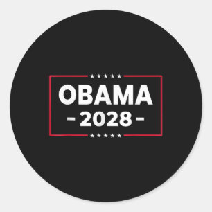 Sticker Rond Obama 2028 Votez Chemise Obama Pour Le Président 2