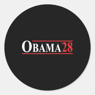 Sticker Rond Obama 28 Retro Vintage
