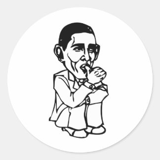 Sticker Rond Obama a besoin d'un changement de couche