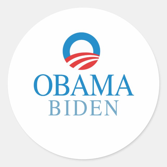 Sticker Rond Obama Biden (Devant)