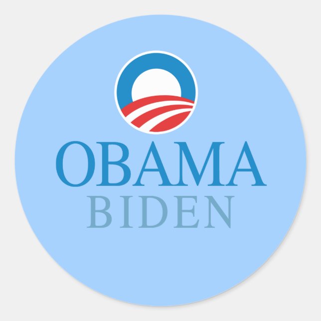 Sticker Rond Obama Biden (Devant)