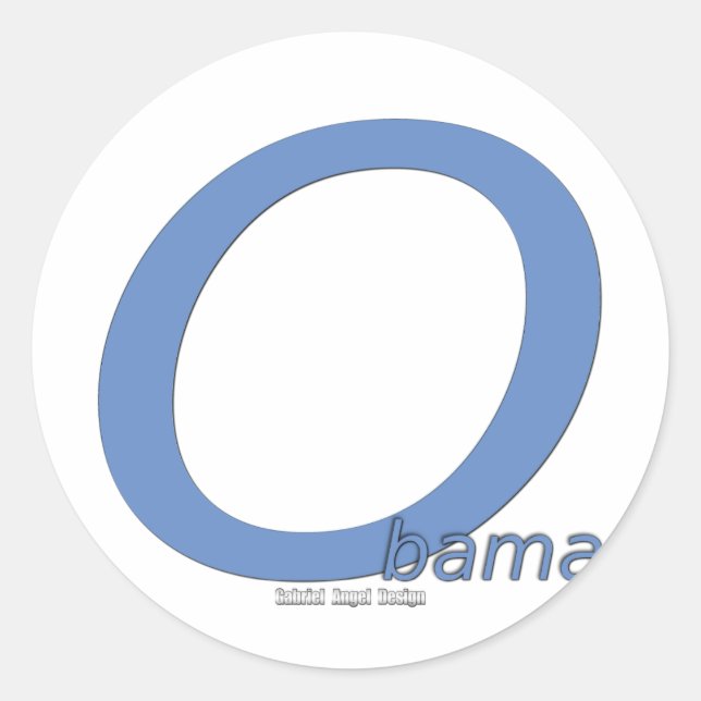 Sticker Rond Obama Big O (Devant)
