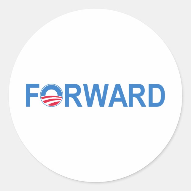Sticker Rond Obama en avant (Devant)