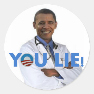 Sticker Rond Obama Health Care, vous mentez