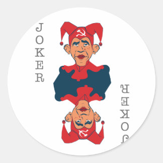 Sticker Rond Obama-Joker