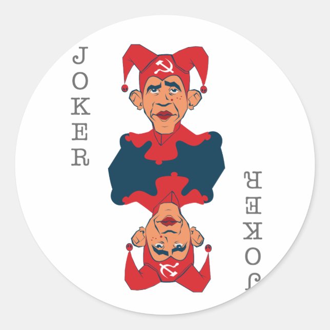 Sticker Rond Obama-Joker (Devant)