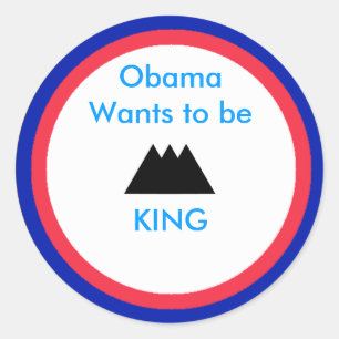 STICKER ROND OBAMA KING