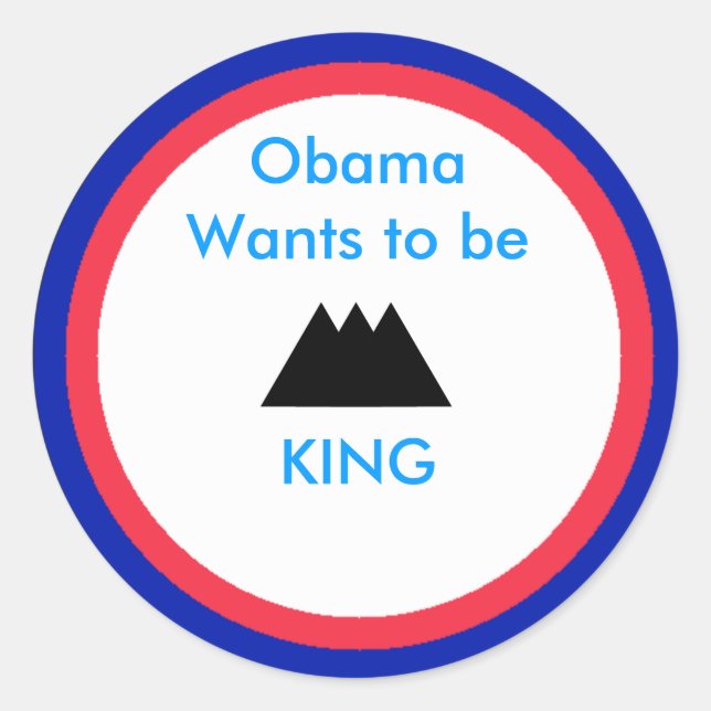 STICKER ROND OBAMA KING (Devant)