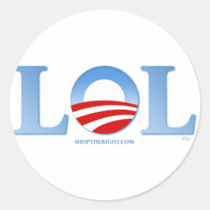 Sticker Rond Obama LOL