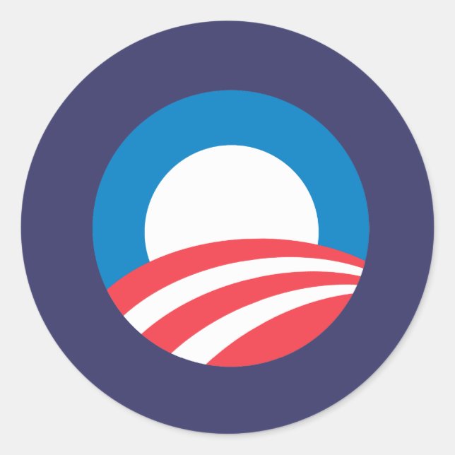 Sticker Rond Obama O (Devant)